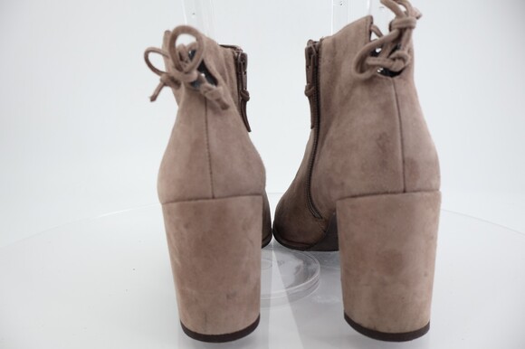 Stuart Weitzman Ankle Boots Women's Size 10 Beige Suede Stretchy Booties - Picture 5 of 12